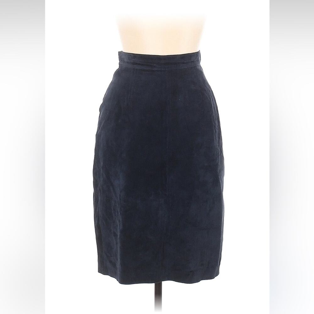 The Olde Hide House Acton blue suede midi pencil skirt, size 10
